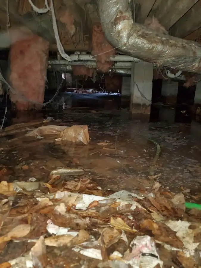 Crawl space flood assessment for Commercial Water Damage Restoration in North Huntingdon